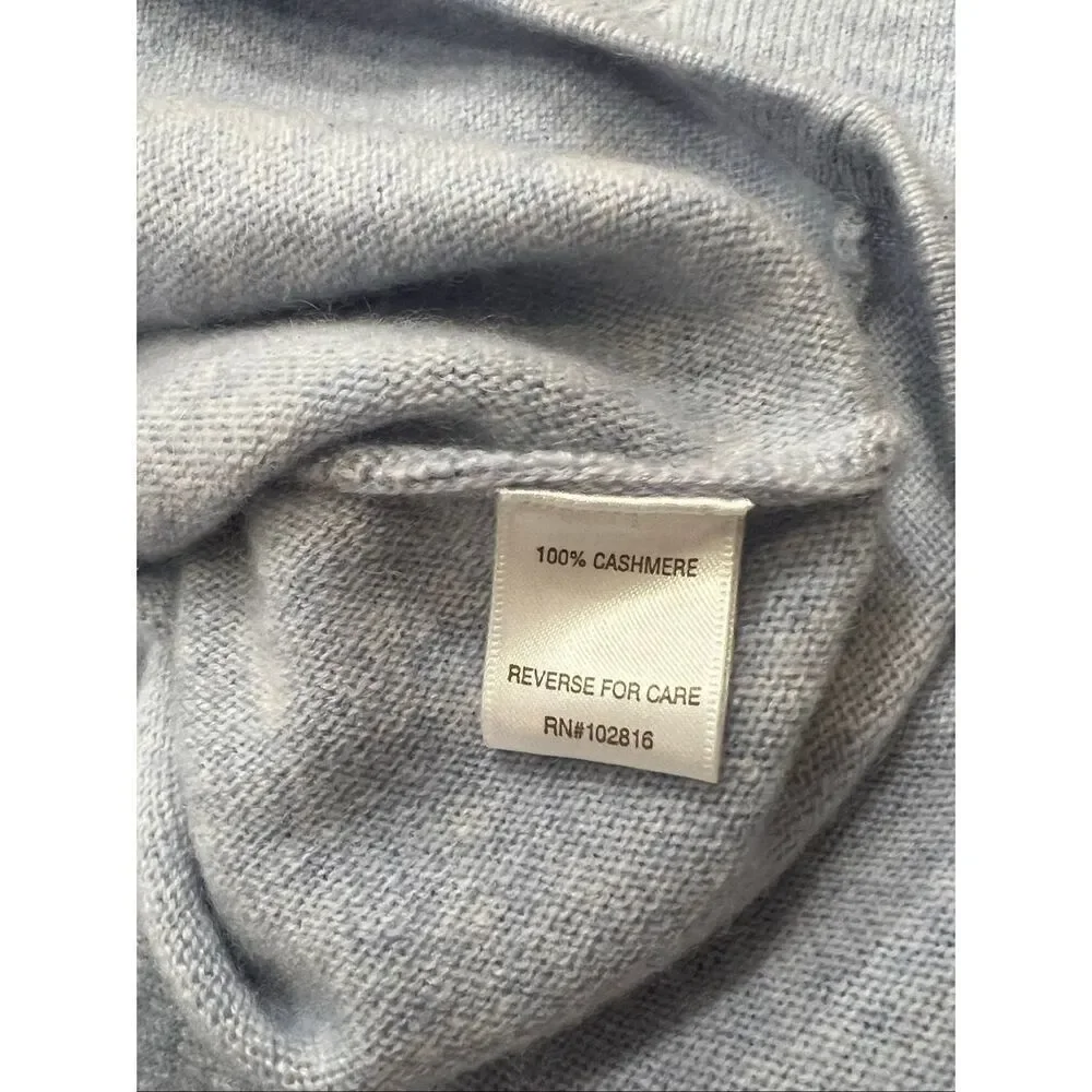 Garnet Hill Women's Heather Batwing Cashmere Pullover Sweater Gray Small NWT